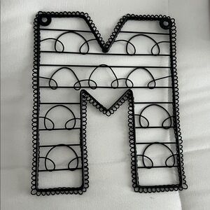 Black Picture Wire Letter M Wall Decor